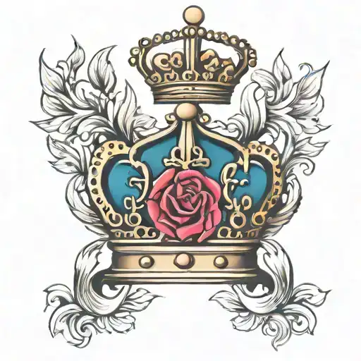 r crown made tattoo design idea