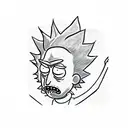 rick and morty tattoo design idea