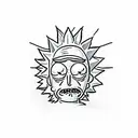 rick and morty tattoo design idea