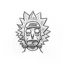 rick and morty tattoo design idea