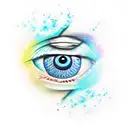 Evil Eye tattoo design idea