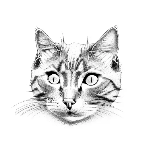 Cat nose  tattoo design idea