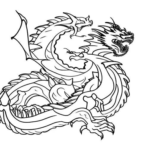 Video game controller transforming into a dragon tattoo design idea