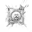 icarus falling tattoo design idea