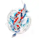 Koi Fish tattoo design idea