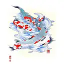 Koi Fish tattoo design idea