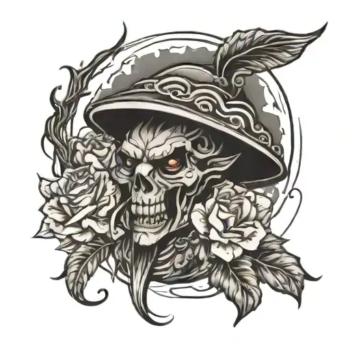 black rain tattoo design idea