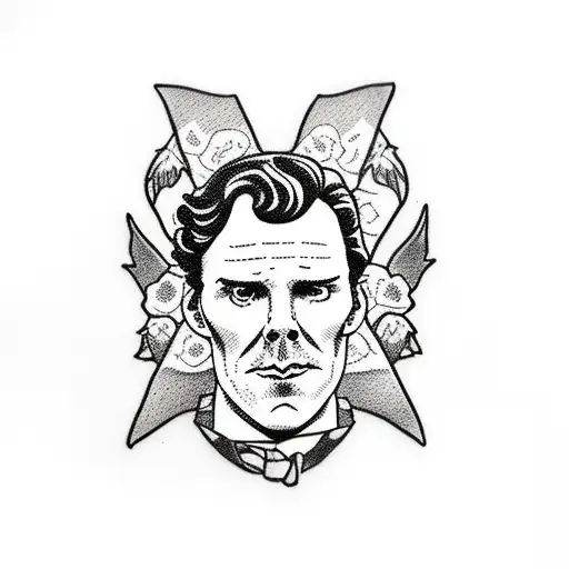 BBC Sherlock with Benedict Cumberbatch  tattoo design idea
