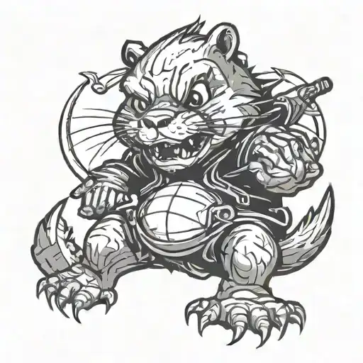 Beaver as a shinigami tattoo design idea