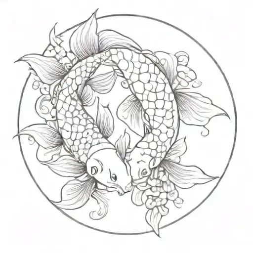 Koi Fish yin yang tattoo design idea