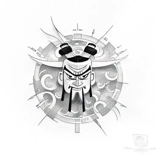 samurai jack  tattoo design idea