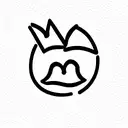 pineapple with a minimalistic smiley face tiki bob  tattoo design idea