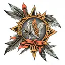 arrows and feathers  tattoo design idea