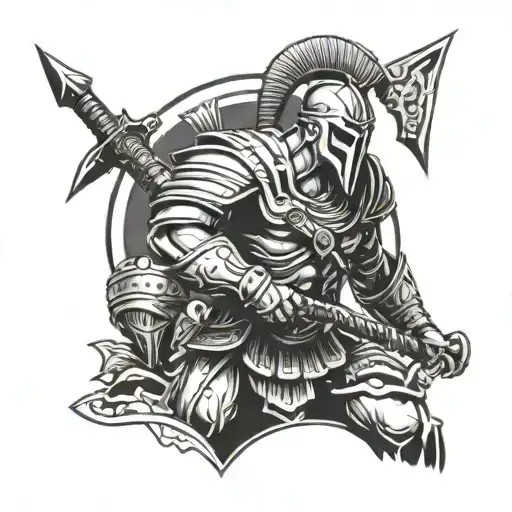 ares god of war tattoo design idea