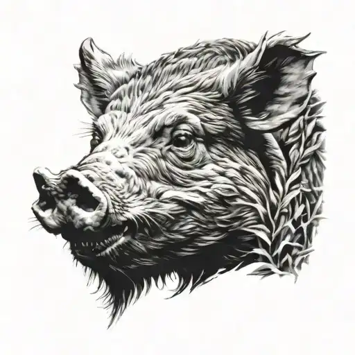 boar tattoo design idea