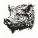 boar tattoo design idea