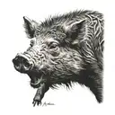 boar tattoo design idea