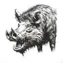 boar tattoo design idea