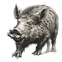 boar tattoo design idea