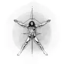 Vitruvian man On a custom motorcycle  tattoo design idea
