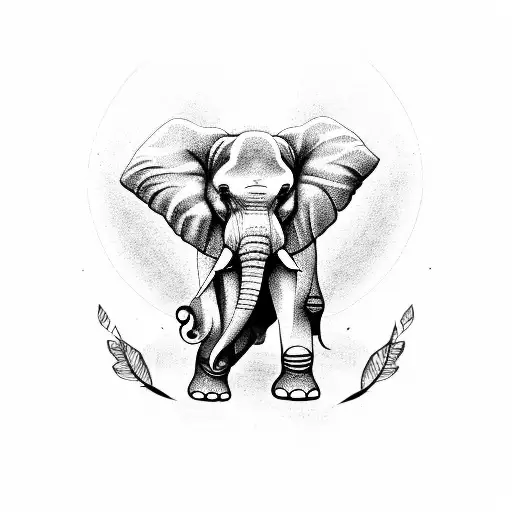 Elephant tattoo design idea