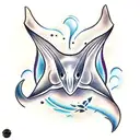 manta ray tattoo design idea
