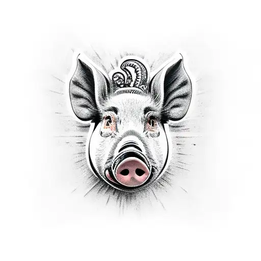 ukrainian pig tattoo design idea