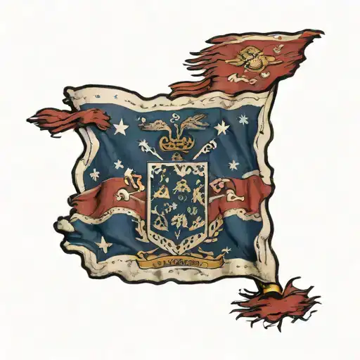 Arkansas flag intertwined tattoo design idea