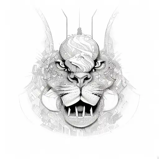 Cartoon tattoo design idea