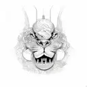 Cartoon tattoo design idea