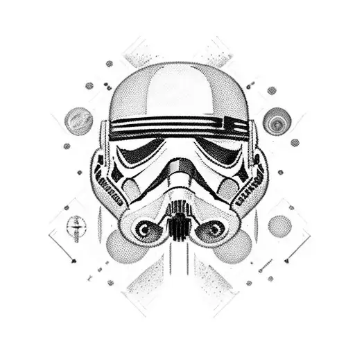 Create your intergalactic masterpiece! Unleash the force of AI with an epic Star Wars space battle scene. tattoo design idea