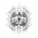 Create your intergalactic masterpiece! Unleash the force of AI with an epic Star Wars space battle scene. tattoo design idea