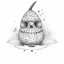 turnip head tattoo design idea