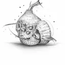 turnip head tattoo design idea