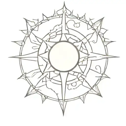 helios sun tattoo design idea