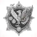 A dotwork mandala design incorporating elements of the Liverpool FC Liverbird logo and subtle references to Mohamed Salah's Egyptian heritage tattoo design idea