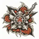 Maltese cross, like 1:45 tattoo design idea