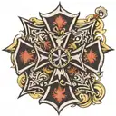 Maltese cross, like 1:45 tattoo design idea