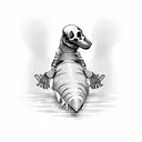 skeleton platypus  tattoo design idea