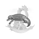 skeleton platypus  tattoo design idea