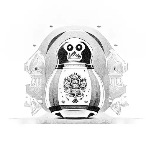 russian nesting doll tattoo design idea