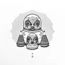 russian nesting doll tattoo design idea