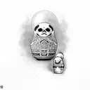 russian nesting doll tattoo design idea