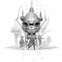 David and Goliath  tattoo design idea