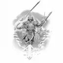 David and Goliath  tattoo design idea