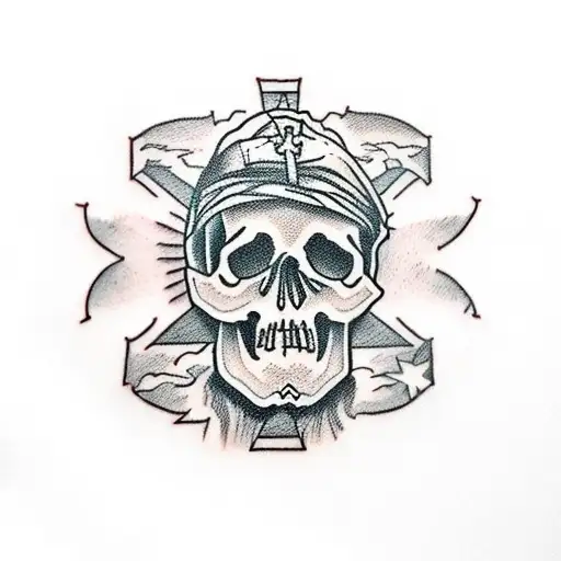 Premium Vector | Skull tattoo studio logo