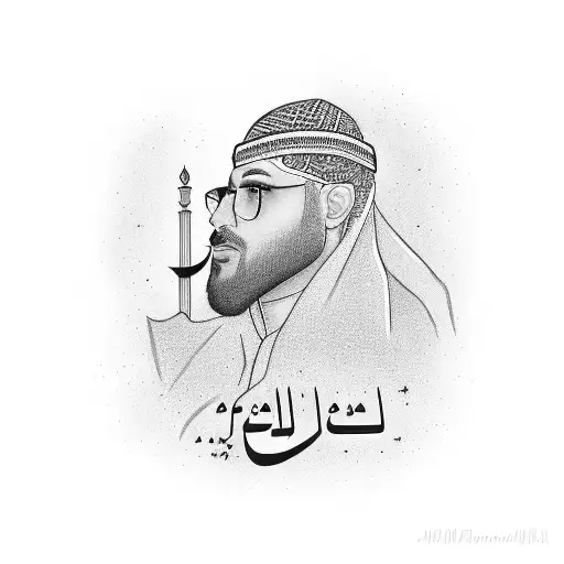 my dad name as a memory his name is عبد الفادى in arabic tattoo design idea