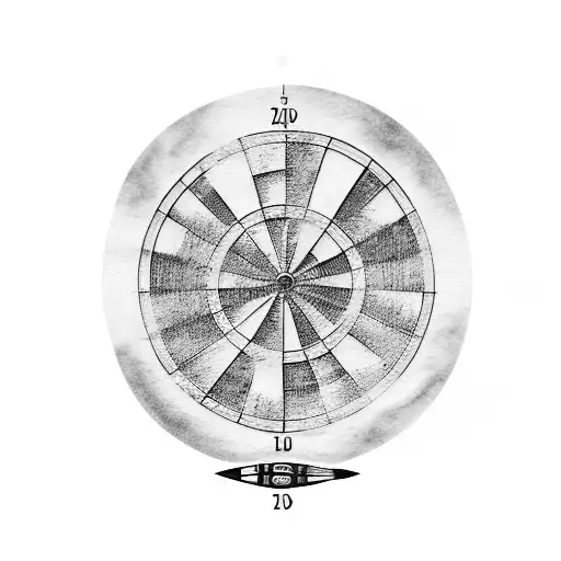 Family tree with dart board leaves tattoo design idea