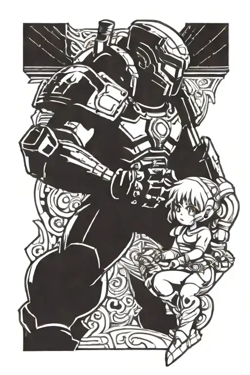 a well known statement of seneca and abpinup of zelda and samus tattoo design idea