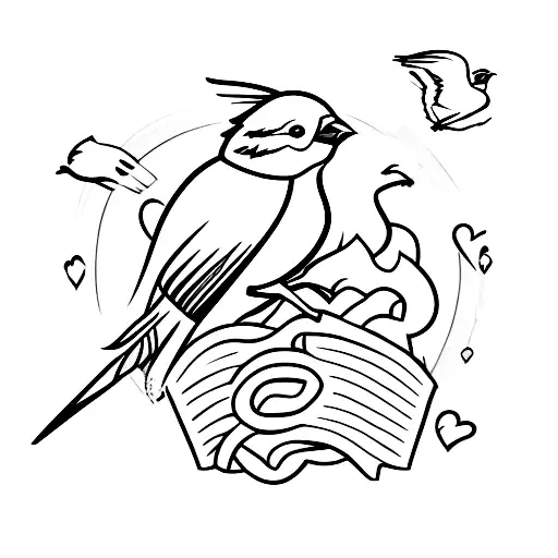 venezuela's form with a sparrow tattoo design idea